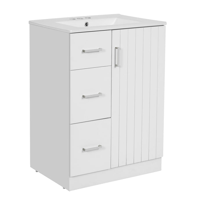 Bathroom Vanity With Under Mount Sink, 2 Drawers And Soft Closing Door