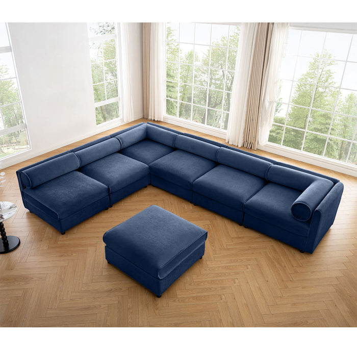 Modern Modular Sectional Sofa With Storag, Contemporary Cylindrical Design