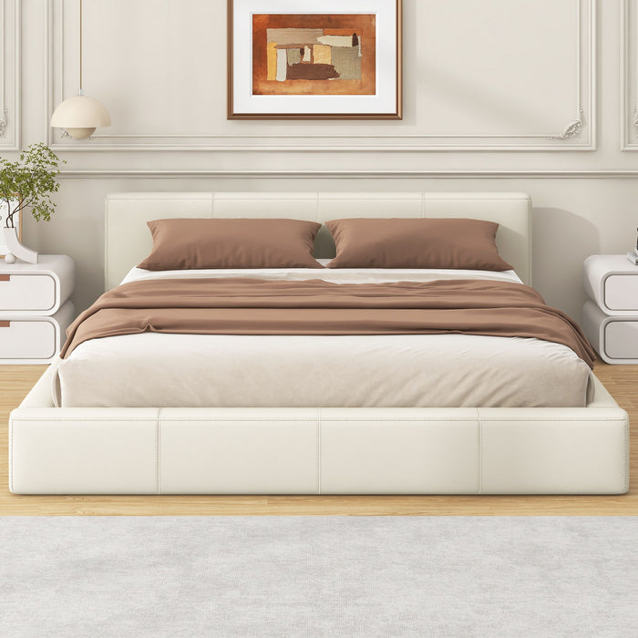 Stylish Upholstered Bed With Birch Wood Frame
