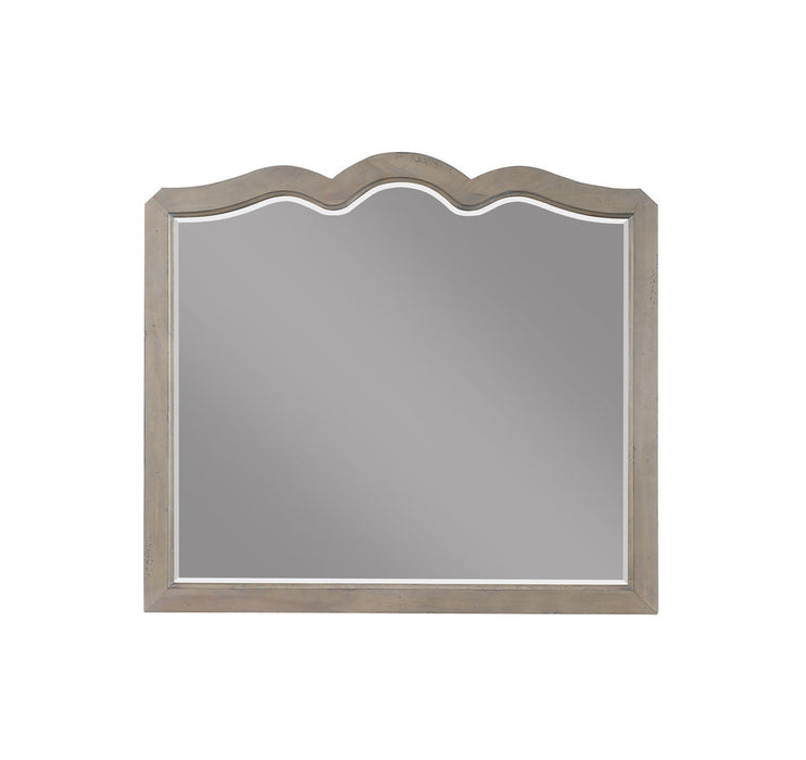 Scallop Shaped Mirror - White Poplar