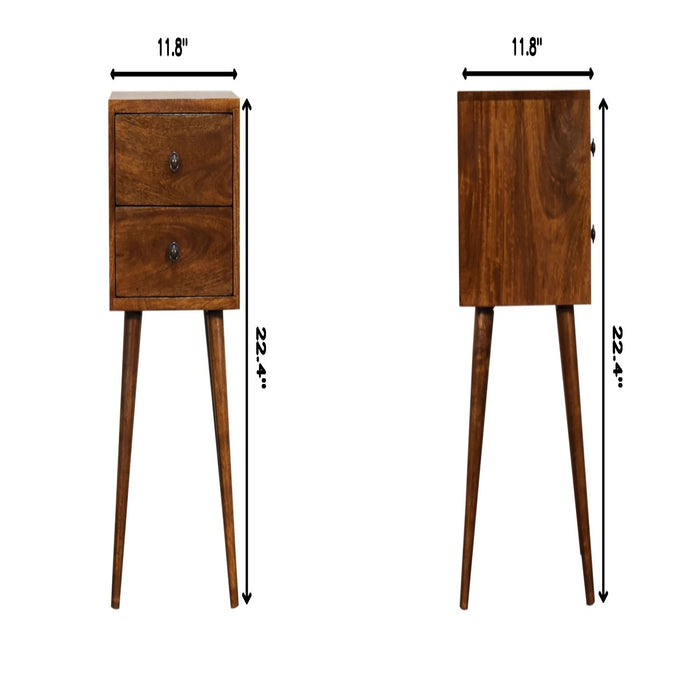 Mini 2 Drawer Nightstand