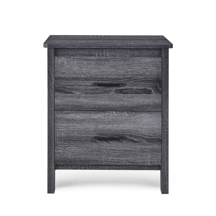 Titeca - Contemporary Wood 2 Drawer Nightstand