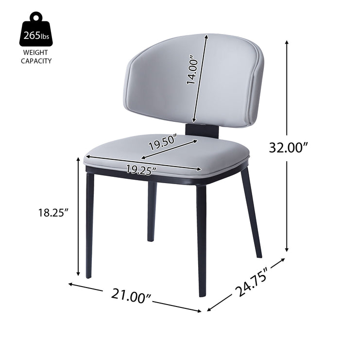 Modern Upholstered Dining Chairs (Set of 2)