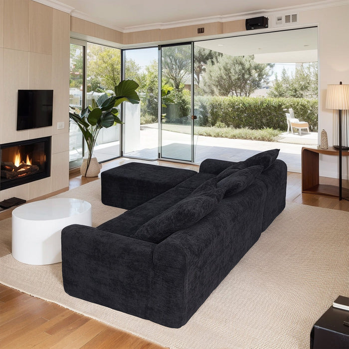 Modern L Shaped Sectional Sofa With Adjustable Configurations