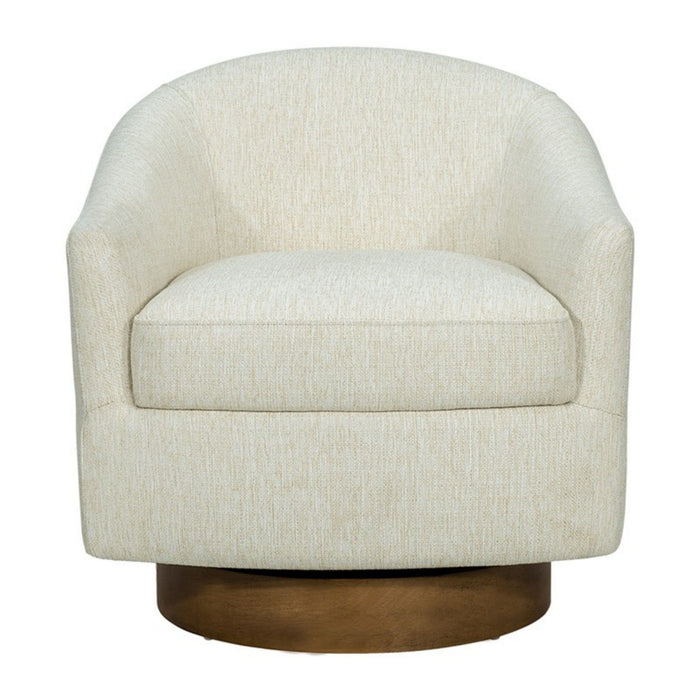 Upholstered Swivel Chair - Cream