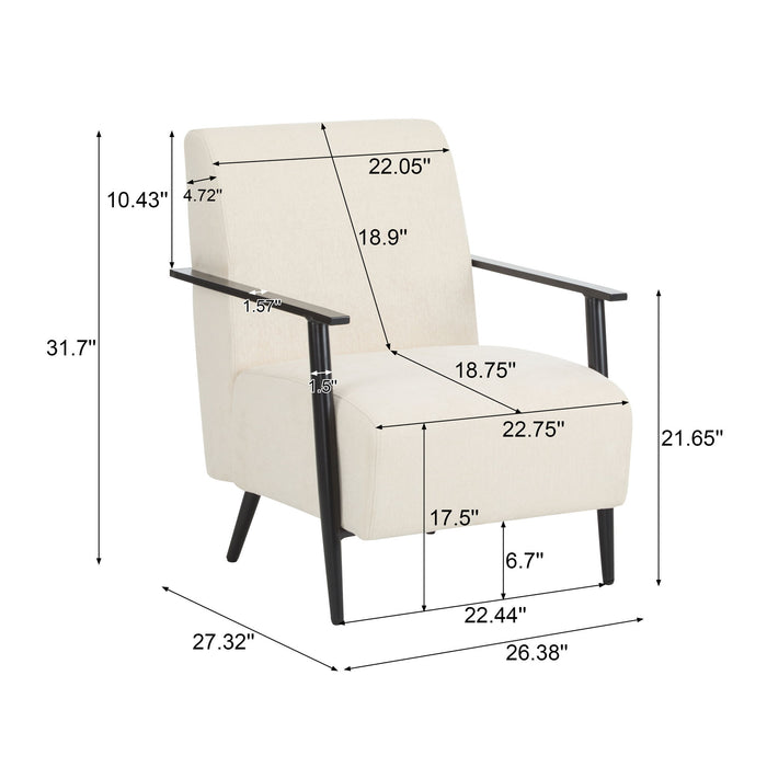 Modern Lounge Chair With Polyester Upholstery