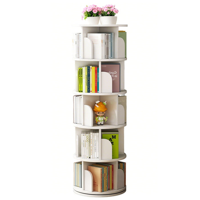 5 Tier Rotating Bookshelf, Spinning Design