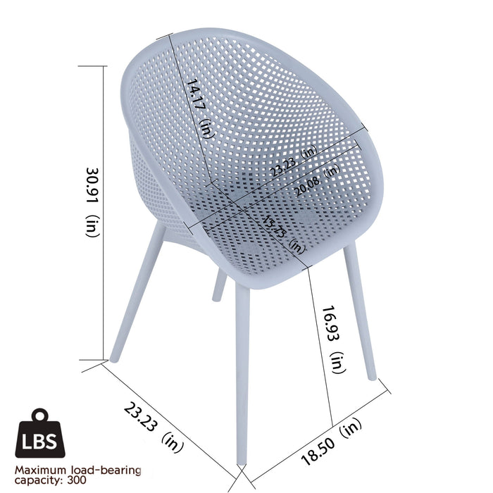 2 Pack Lounge Chair Set & Folding Square Table