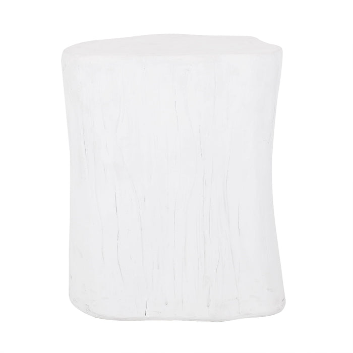 Outdoor, Lightweight Concrete Side Table - Antique White