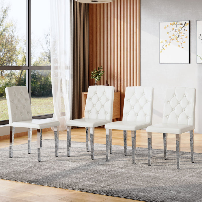 Dining Chairs With Ergonomic Buckle Backrest For Home