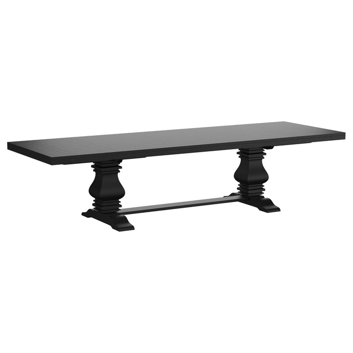 Extension Dining Table Set With Expandable Table With Upholstered Wingback Chairs