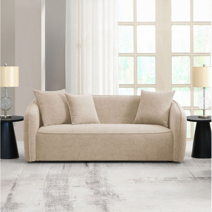 Keith - Sofa With 3 Pillows, Living Room Seating - Beige