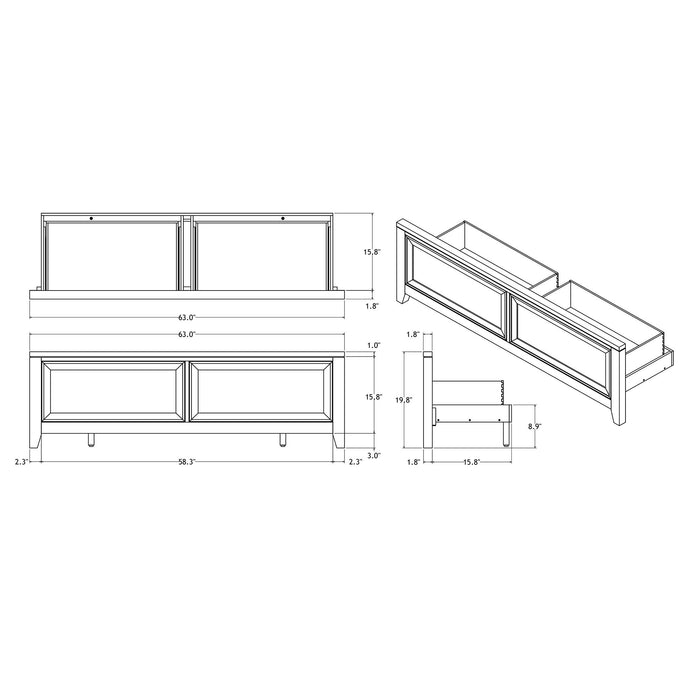 Melissa - Storage Bed With Padded Headboard