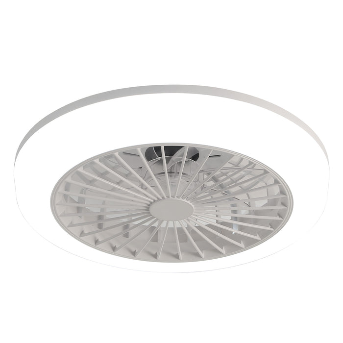 Bladeless Ceiling Fan With Light And Remote Control - White
