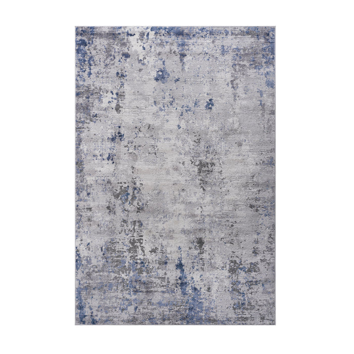 Marfi - 6' X 9' Abstract Area Rug - Silver / Blue