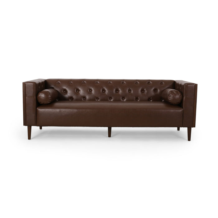 Contemporary 3 Seater Sofa With Tufted Design