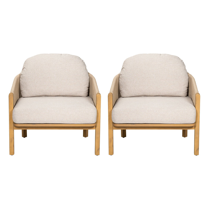 Grotta - Outdoor Wood Club Chair (Set of 2)