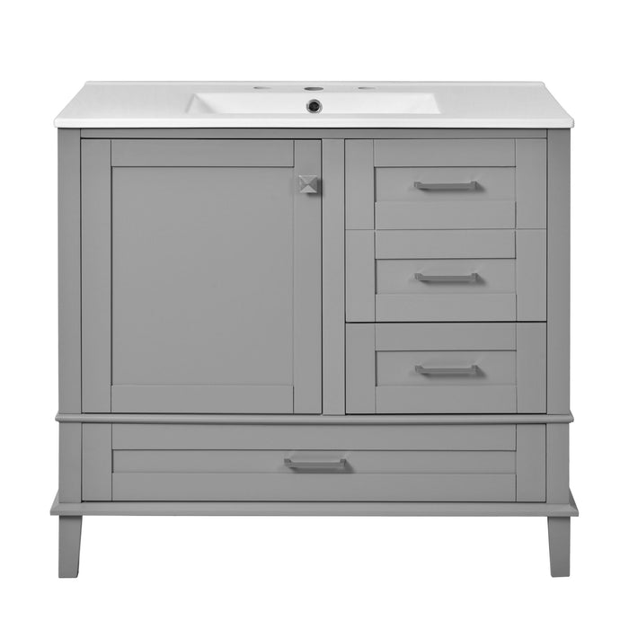 Traditional Bathroom Vanity Set With Soft Close Doors