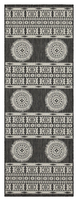 Sunshine - 5'3" X 7'3" Indoor, Outdoor Area Rug Polypropylene - Anthracite