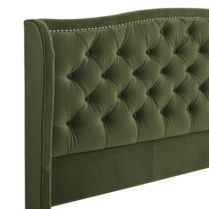 Marcella - Upholstered Shelter Headboard Bed Set