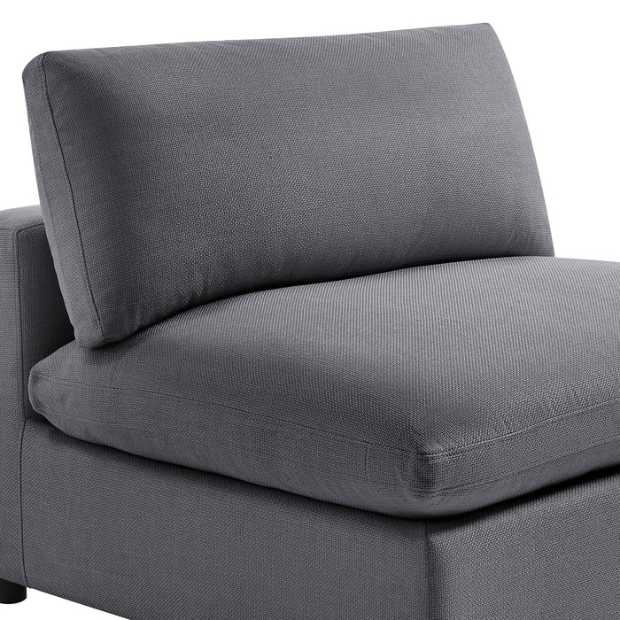 Cassandra - Armless Slipper Chair - Charcoal Gray