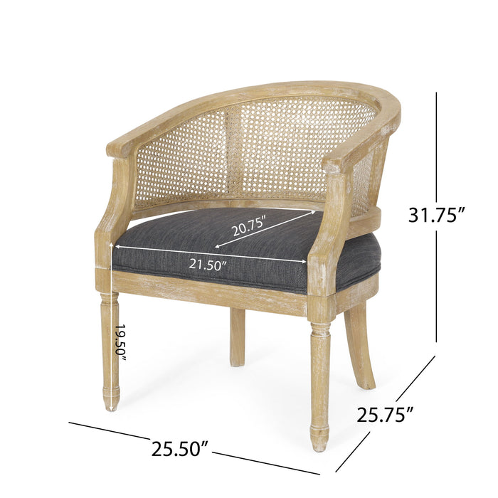 Curved Backrest Accent Chair