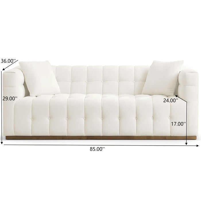 Eleanor - Sofa Boucle - Beige / Gold / Ivory / Ivory White