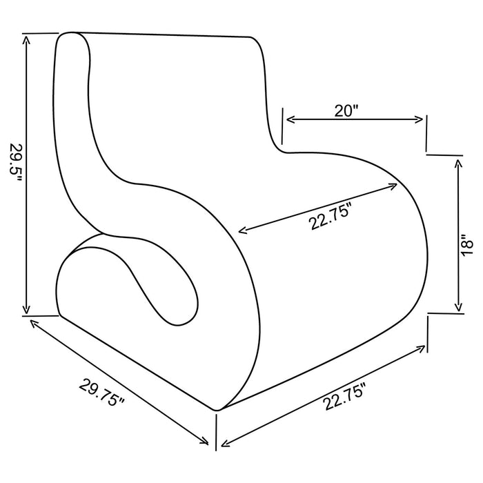 Austin - Armless Curved Chair