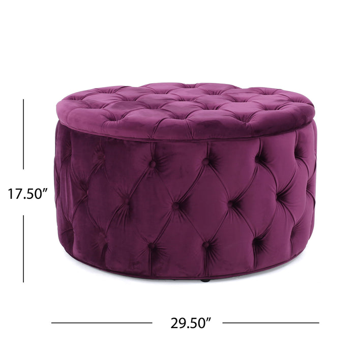 Modern Glam Ottoman Velvet