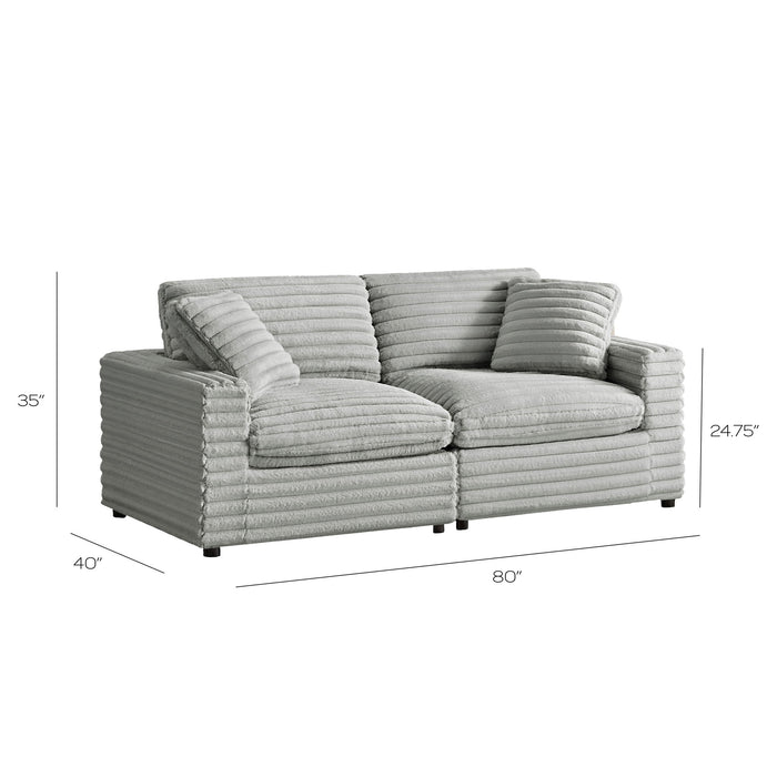 Jenny - 2 Piece Sofa Sectional - Gray