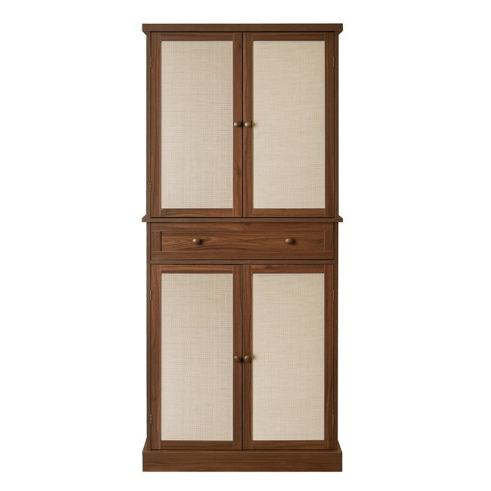 4 Door Storage Cabinet With 1 Drawer, With 4 Adjustable Inner Shelves