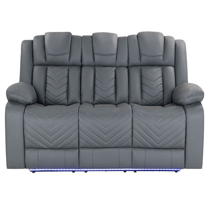 Raize - Power Living Room Set With Storage Console And Cup Holders
