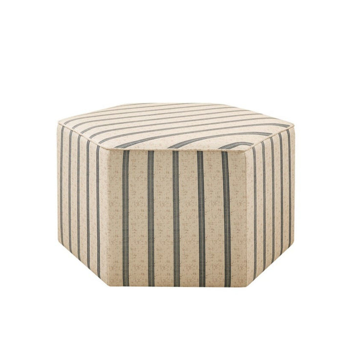 Accent Ottoman Printed Stripe