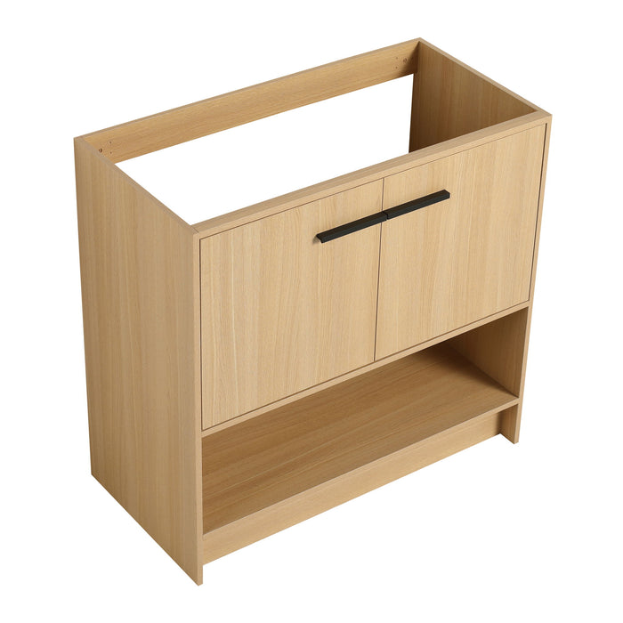 Modern Freestanding Bathroom Vanity With 2 Doors