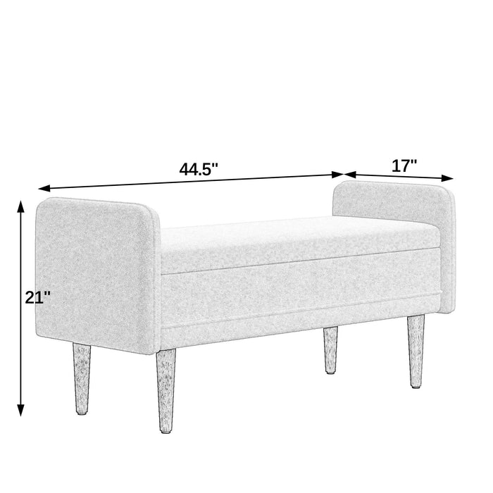 Teddy Velvet Storage Stool With Storage Space For Apartments