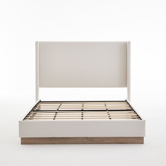 Hosford - Minimalist Upholstered Wingback Bed