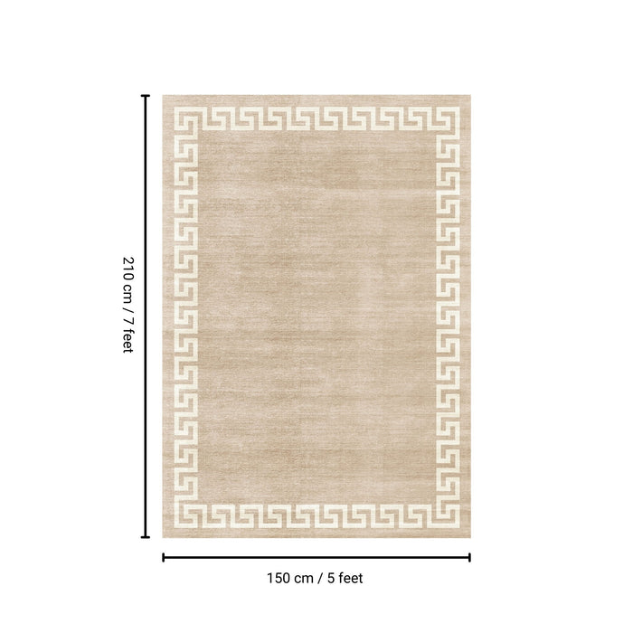 Toucan - 5' X 7' Washable Non - Slip Area Rug - Beige