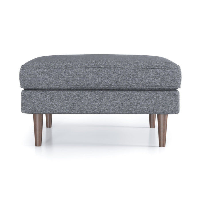 Amber - Square Upholstered Ottoman Linen