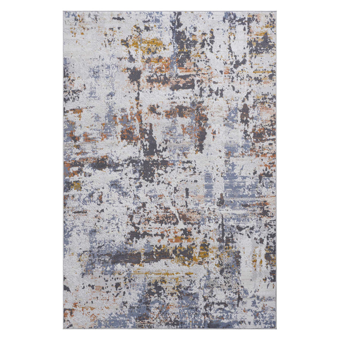 Payas - 8' X 10' Abstract Area Rug - Ivory / Blue