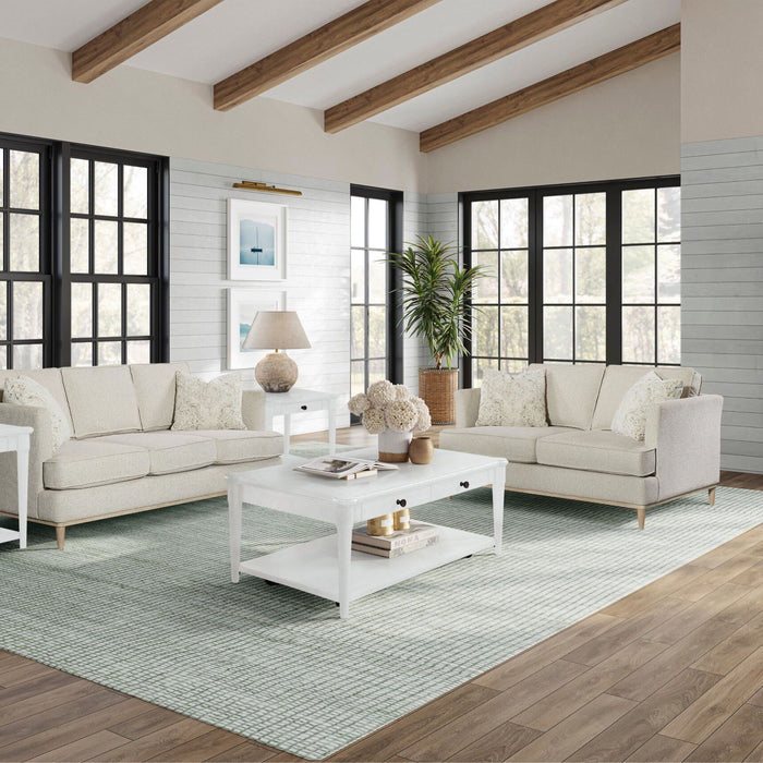 Cocktail Table With Two Storage Drawers And Casters