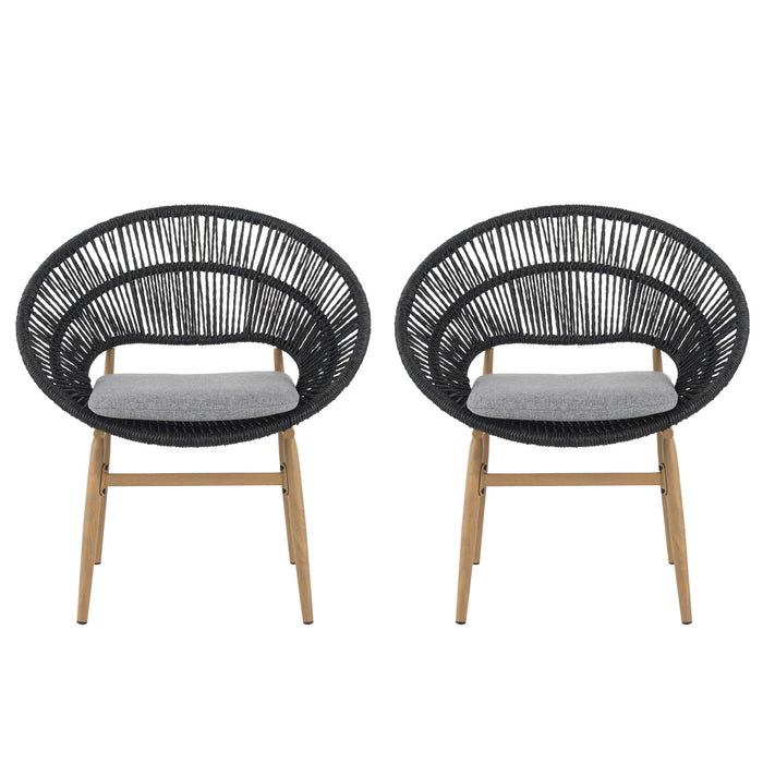 Cyril - Outdoor Papasan Style Dining Chair (Set of 2)
