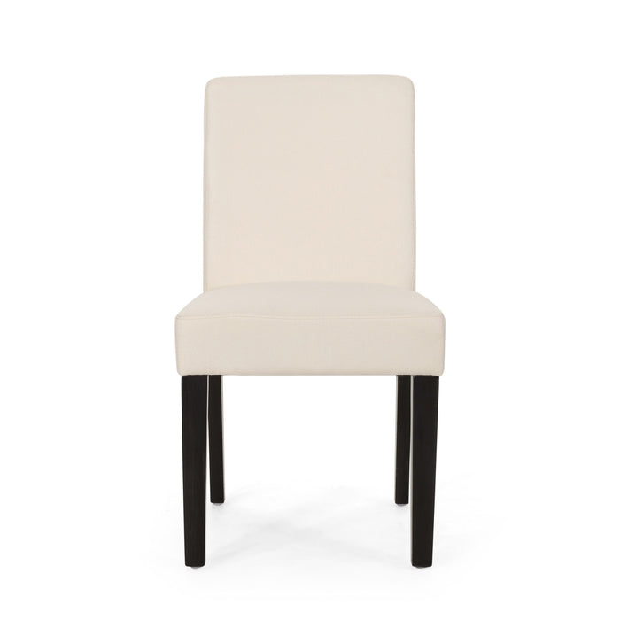 Contemporary Dining Chair With Upholstered Seating And Tapered Legs