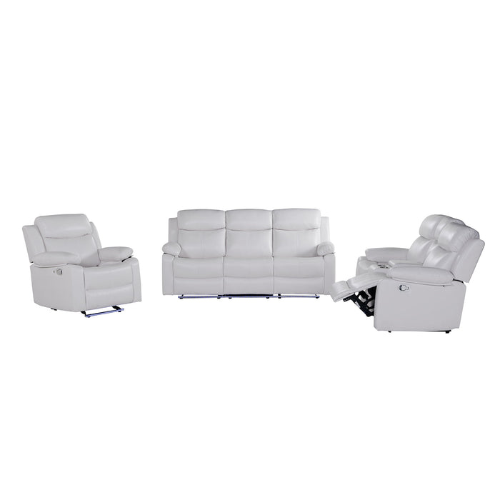 Blanche - Reclining Set With LED Lights, Speaker