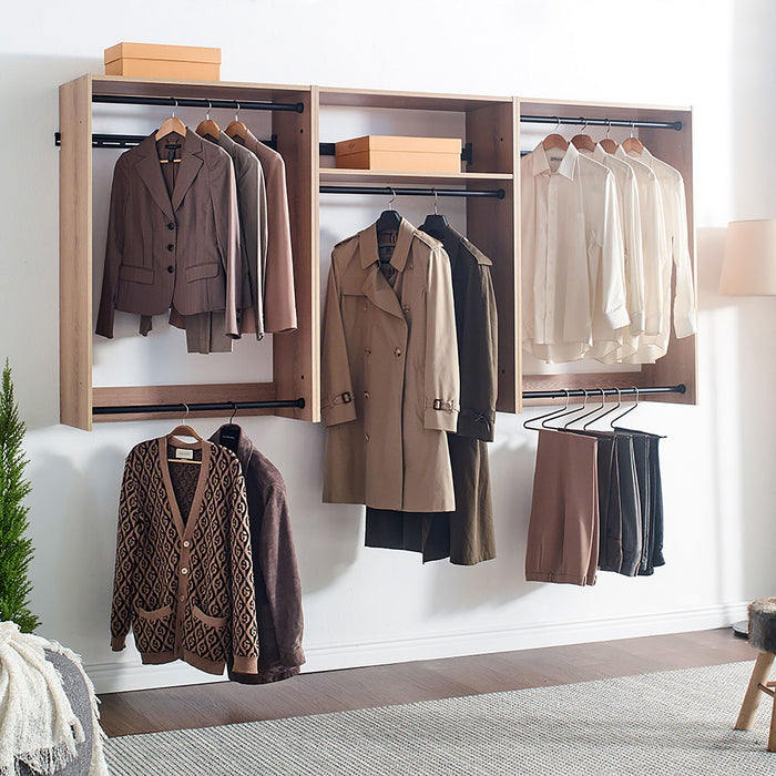 Devi - Wall Mounted Wood Closet System & Modular Design