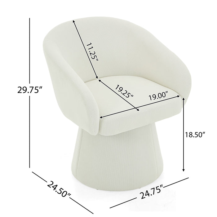 Modern Swivel Accent Chair With Ergonomic Barrel Design