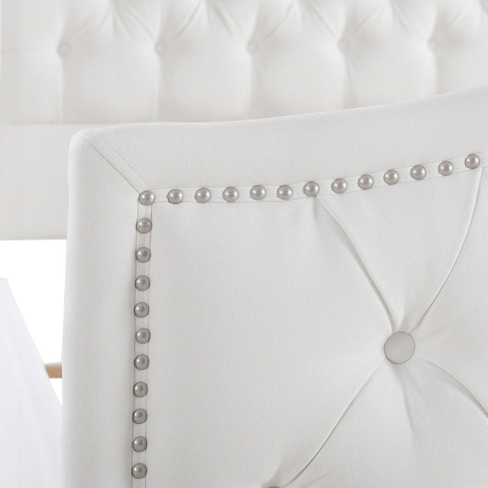 Marcella - Upholstered Shelter Headboard Bed Set