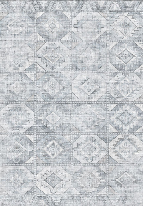 Toucan - 5' X 7' Washable Non - Slip Area Rug - Silver