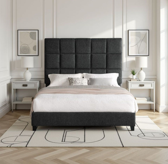Squares Upholstered Platform Bed