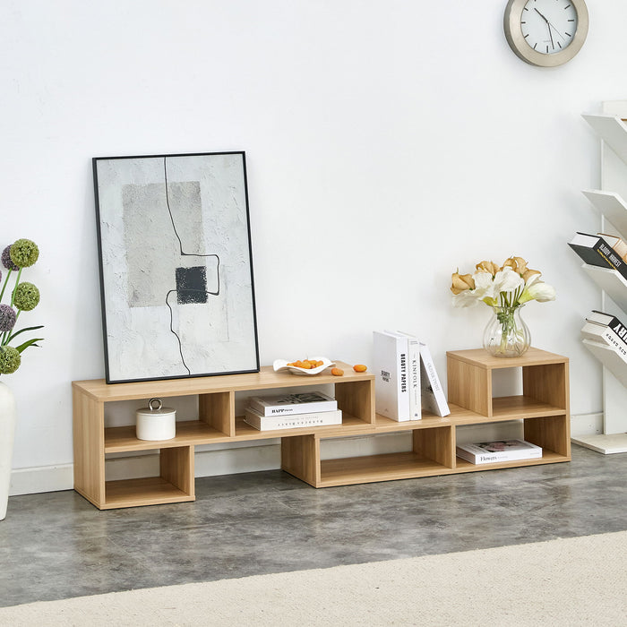 Cube TV Stand With Open Storage And 2 Shelves