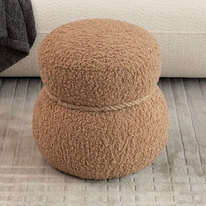 Snowman Stool With Cushion And Solid Wood Frame